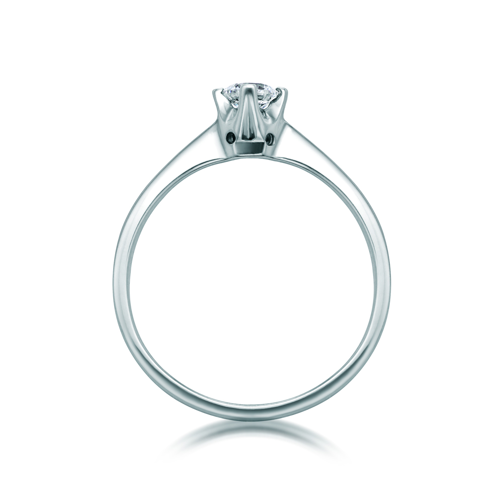 Pierścionek zaręczynowy SAVICKI: białe złoto, diament