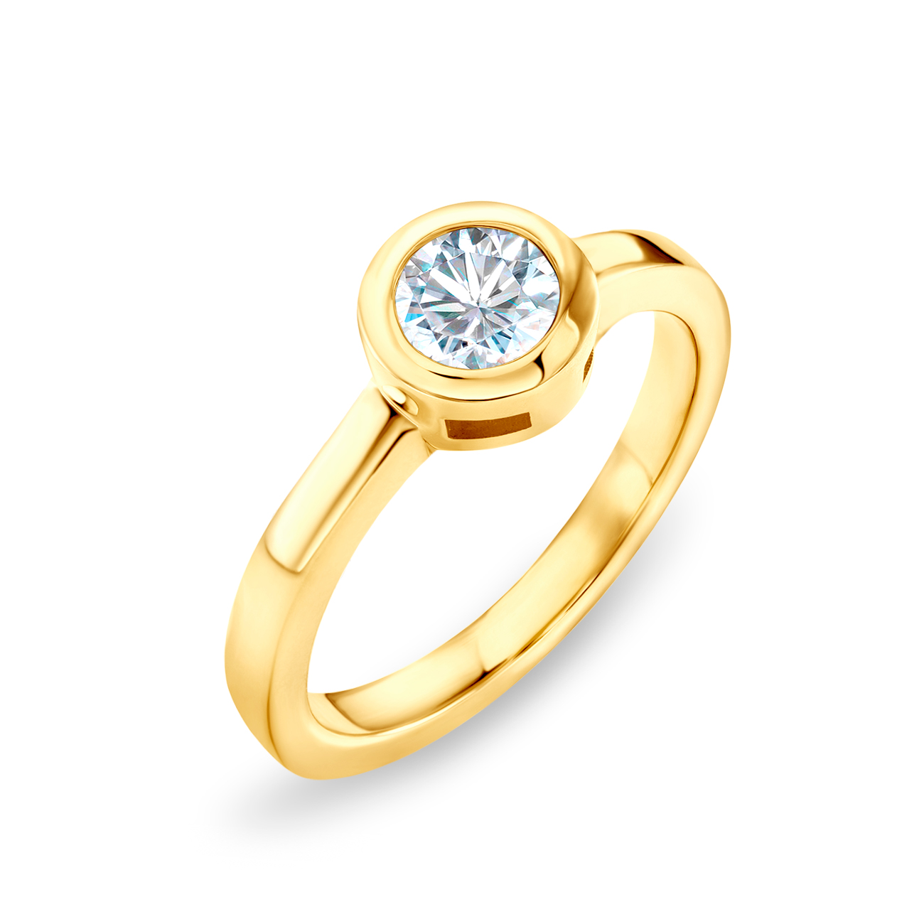 Pierścionek zaręczynowy SAVICKI: złoty, diament