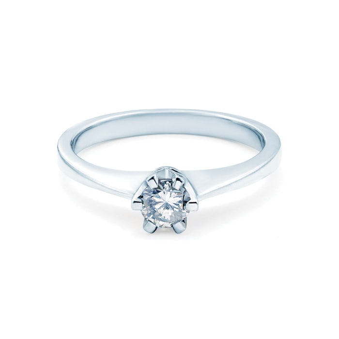 Zásnubní prsten SAVICKI: bílé zlato, diamant