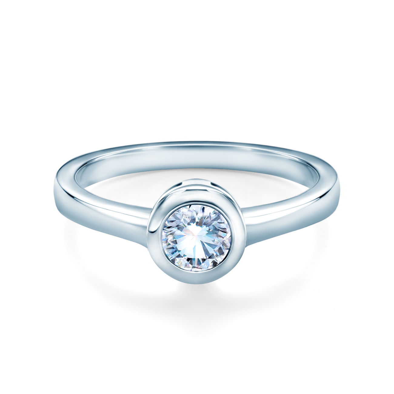 Zásnubní prsten SAVICKI: bílé zlato, diamant