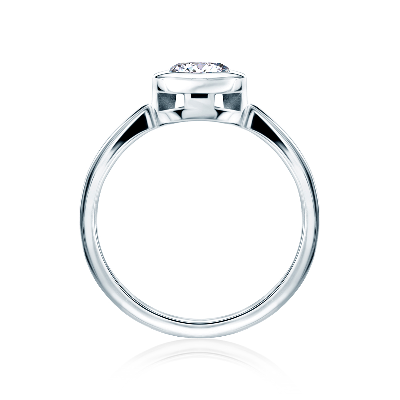 Pierścionek zaręczynowy SAVICKI: platyna, diament - 3
