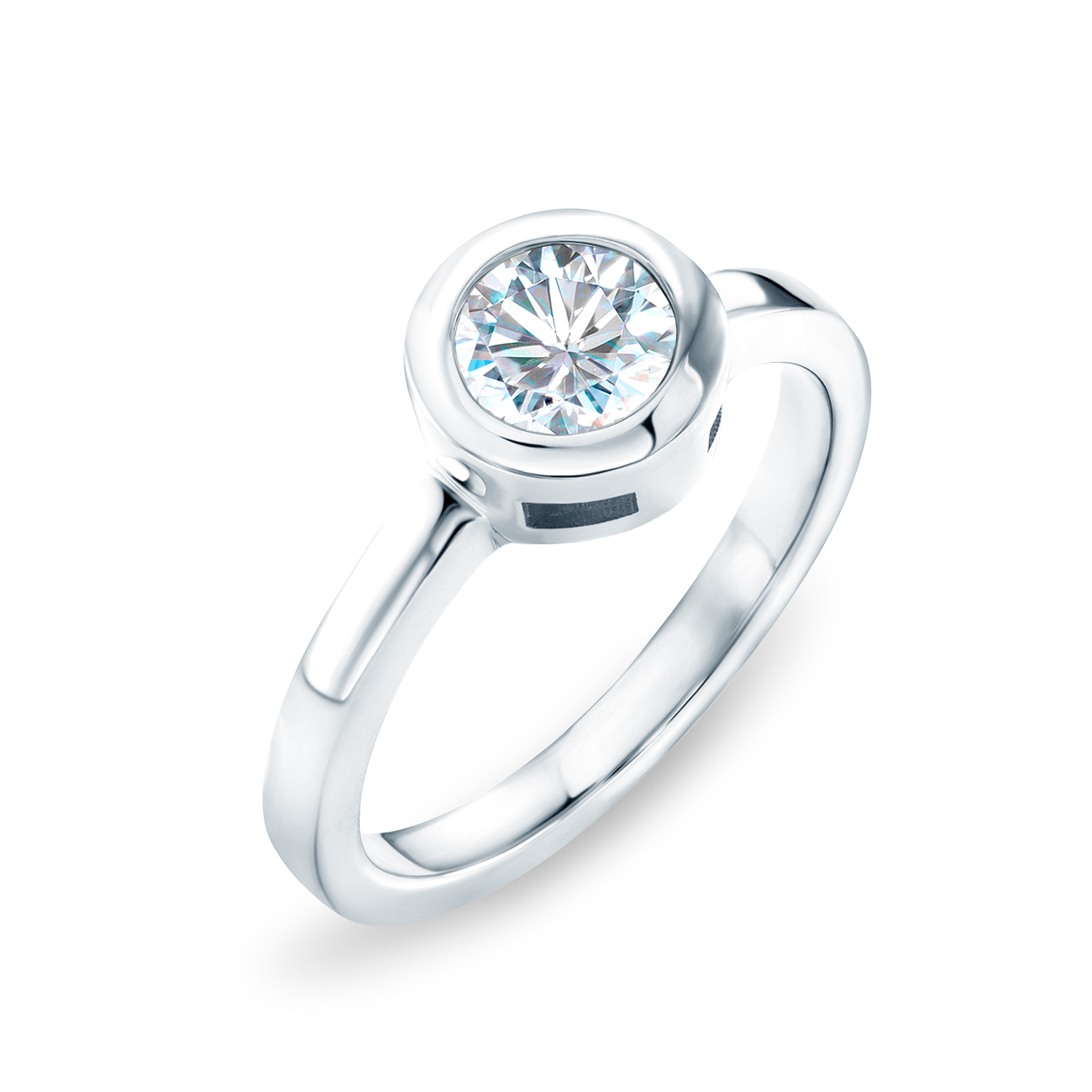 Pierścionek zaręczynowy SAVICKI: platyna, diament - 4