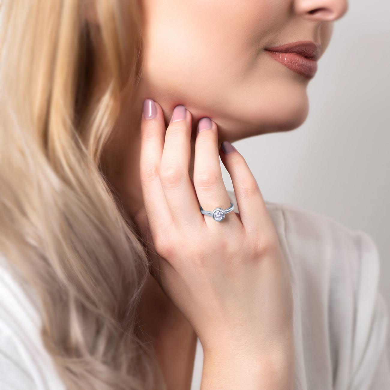 Pierścionek zaręczynowy SAVICKI: platyna, diament - 6