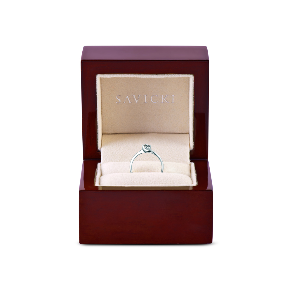 Verlobungsring SAVICKI: Weißgold, Diamant