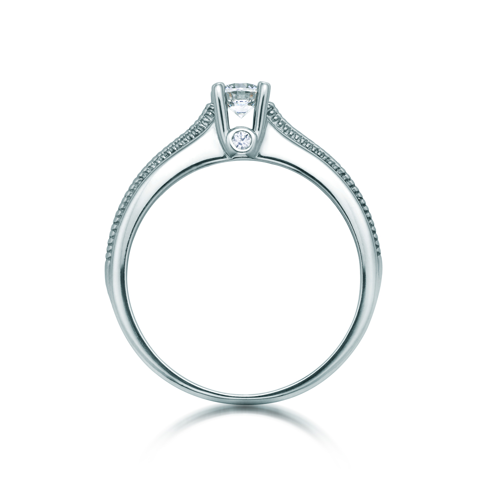 Pierścionek zaręczynowy SAVICKI: białe złoto, diamenty