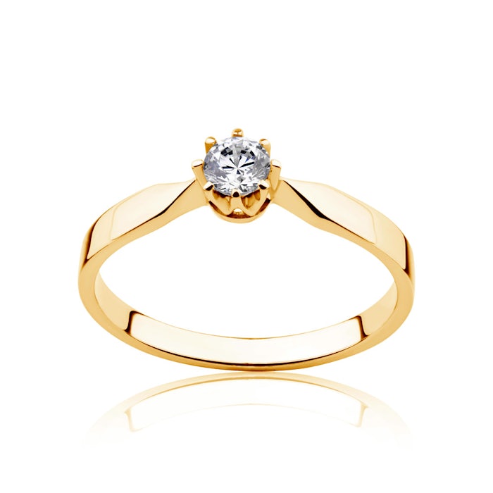Solitaire Engagement Ring: gold, diamond