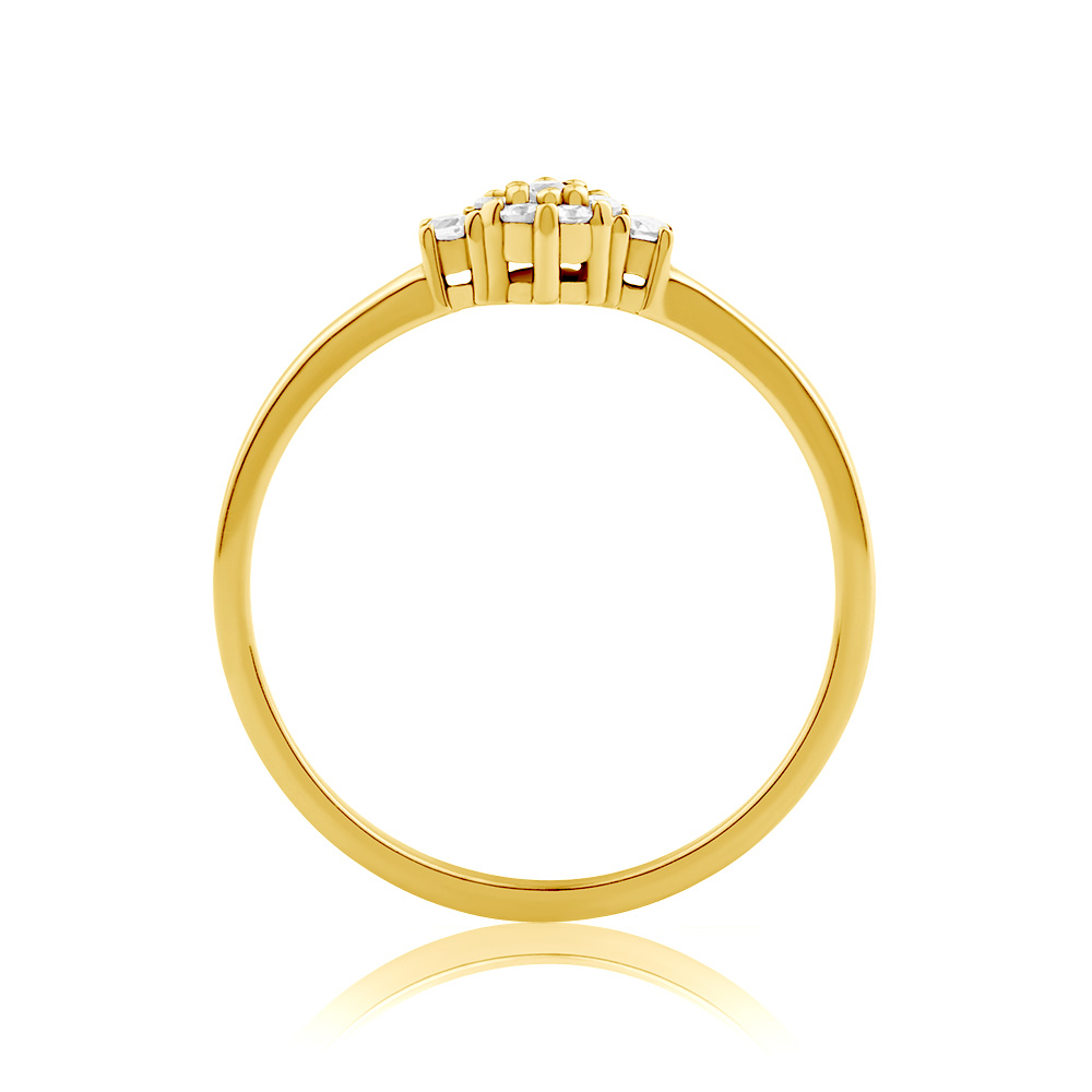 Pierścionek zaręczynowy SAVICKI: złoty, diamenty