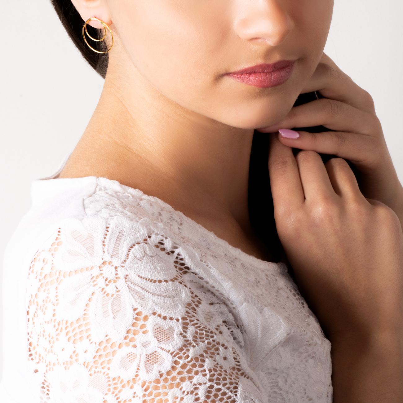 Kolczyki koła Savicki: złote - 5