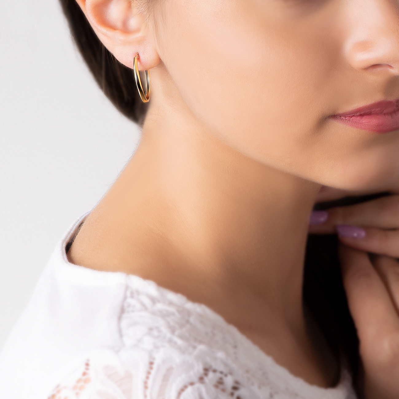 Kolczyki owale Savicki: złote