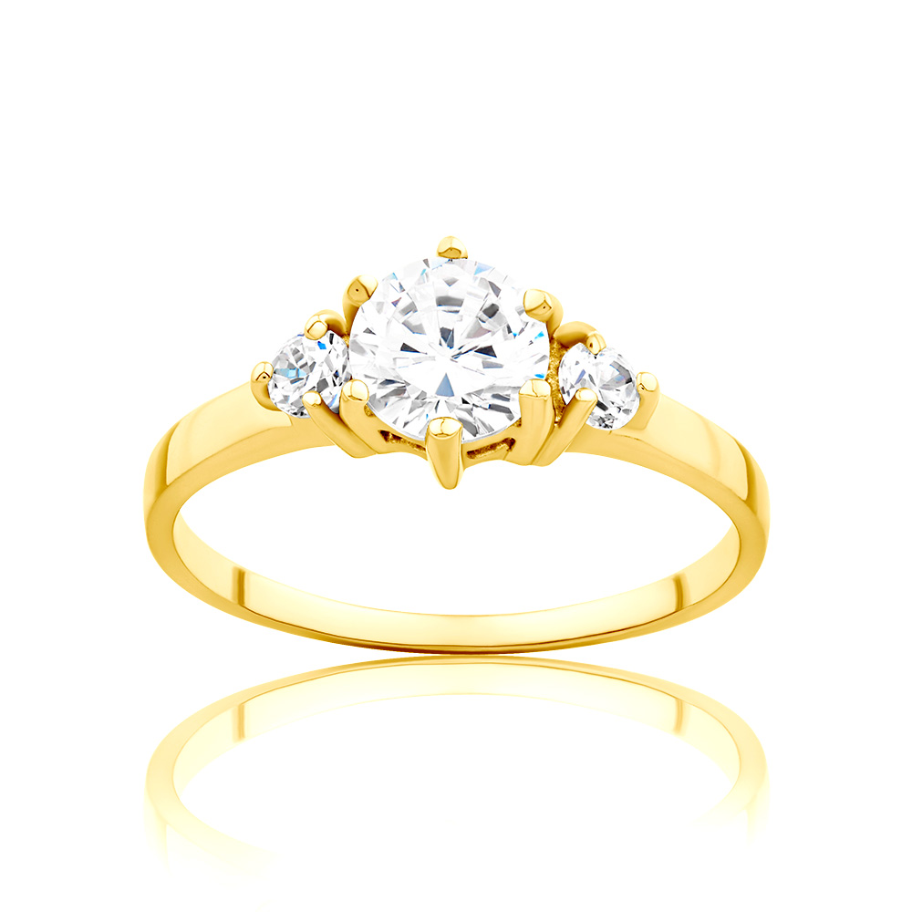 Pierścionek zaręczynowy SAVICKI: złoty, diamenty