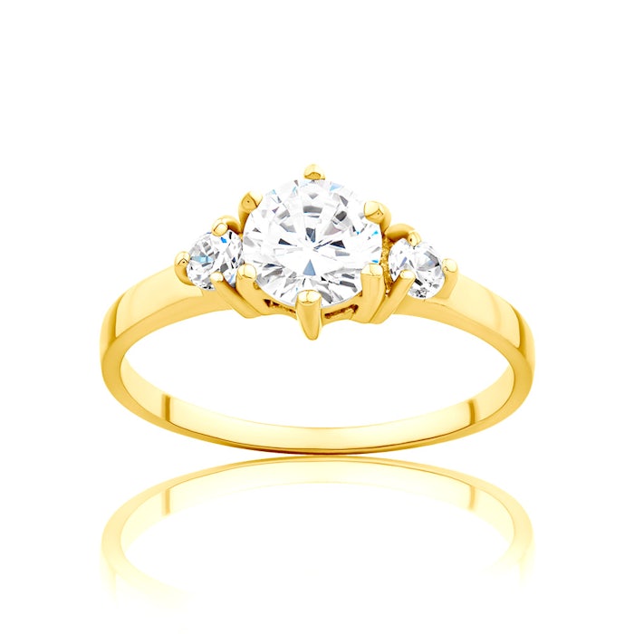 Pierścionek zaręczynowy SAVICKI: złoty, diamenty