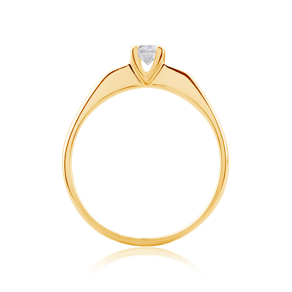 Pierścionek zaręczynowy SAVICKI: złoty, diament