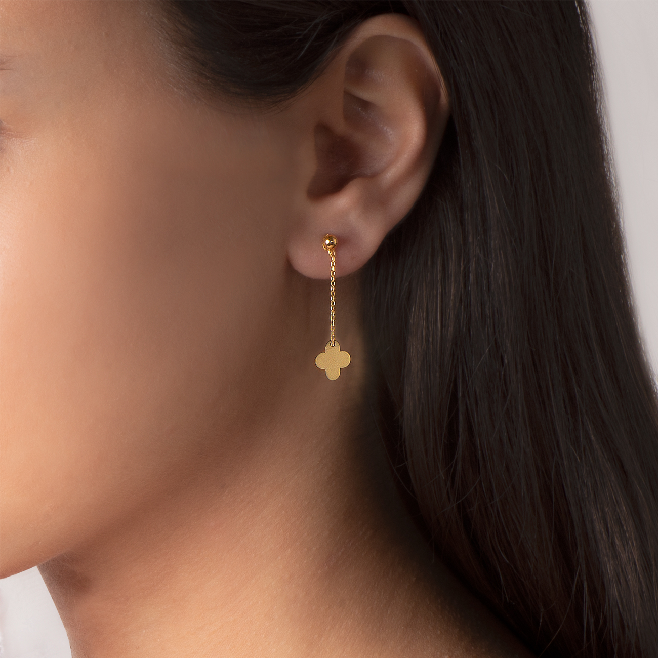 Kolczyki koniczyna Savicki: złote - 4