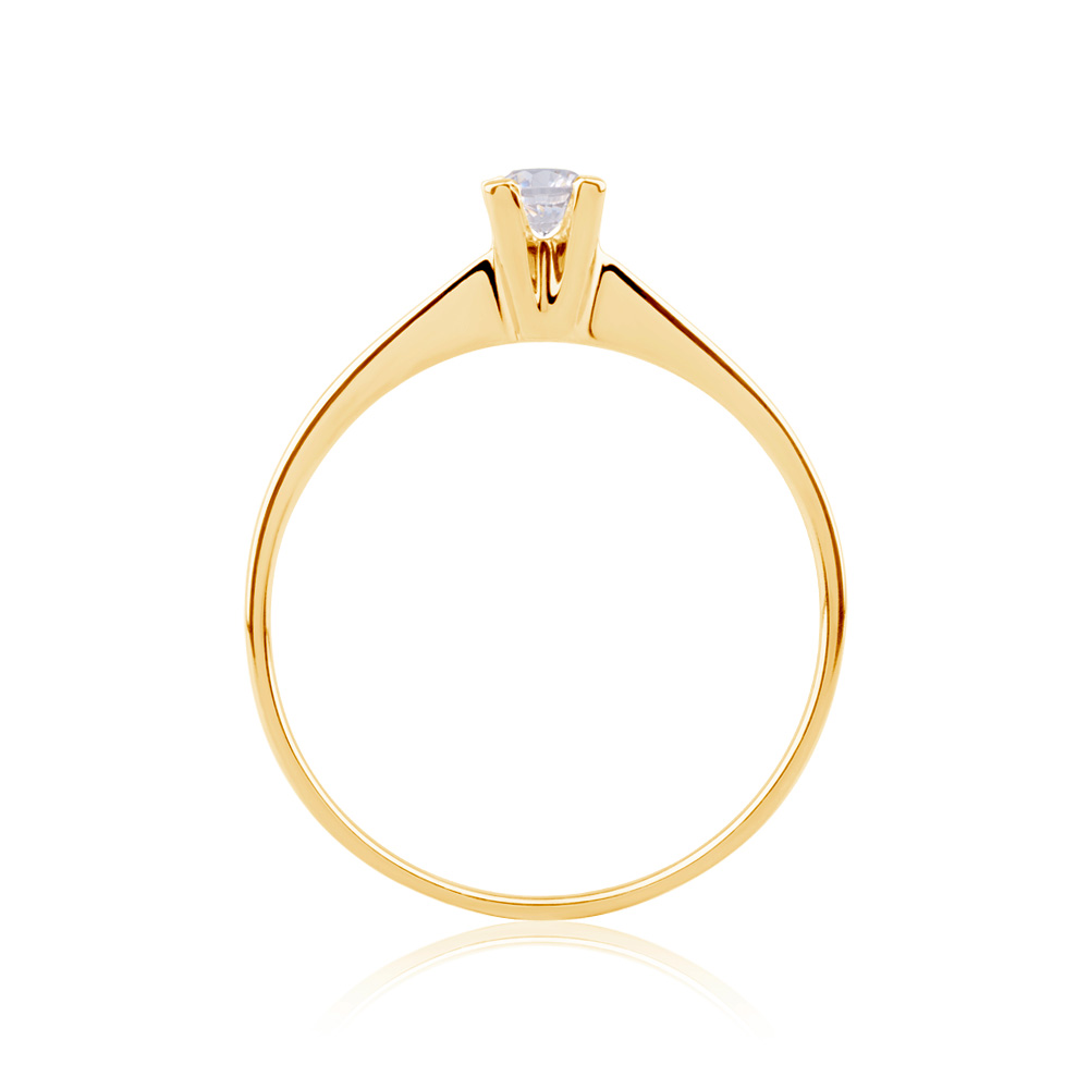 Pierścionek zaręczynowy SAVICKI: złoty, diament