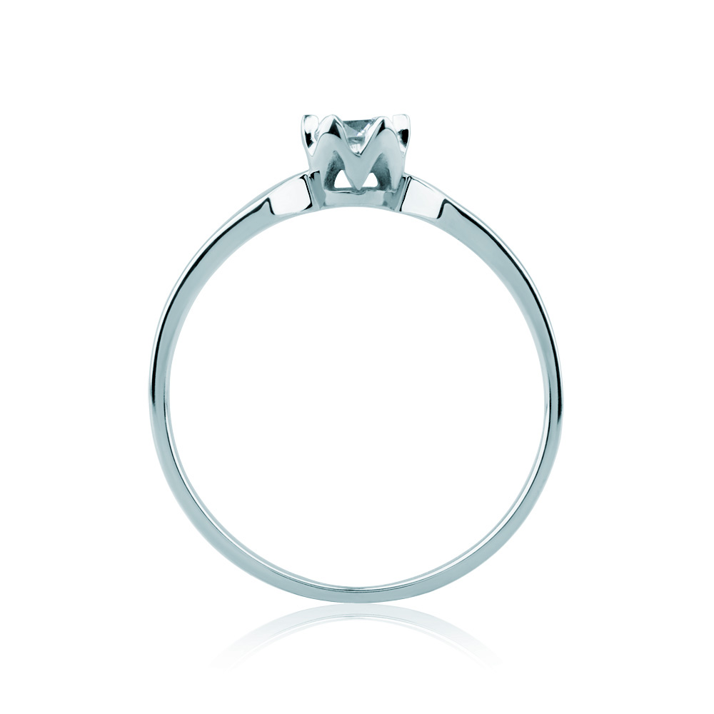 Pierścionek zaręczynowy SAVICKI: białe złoto, diament