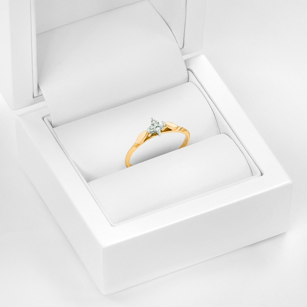 Verlobungsring SAVICKI: Zweifarbiges Gold, mit Diamanten - 3