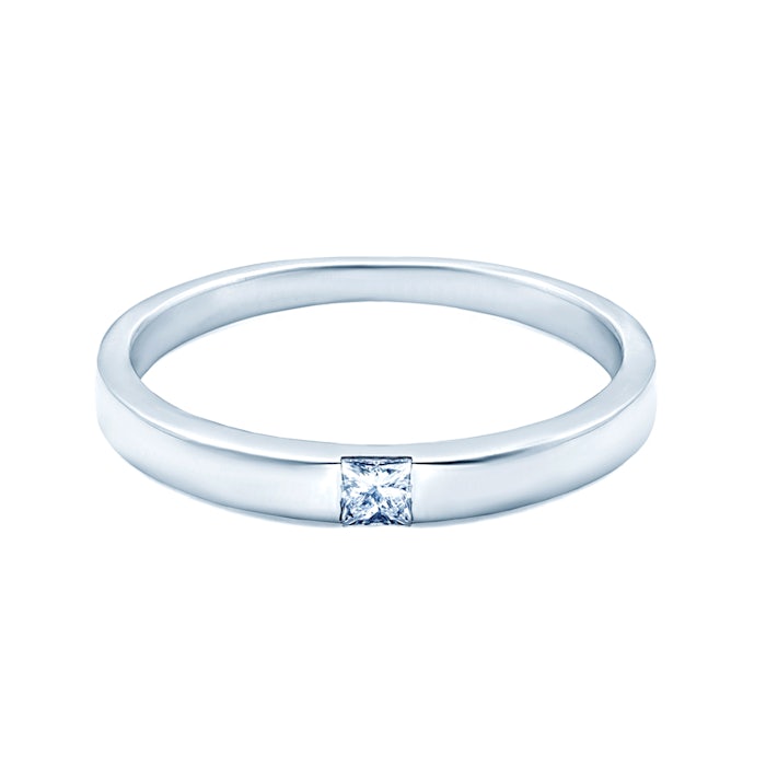 Zásnubní prsten SAVICKI: bílé zlato, diamant