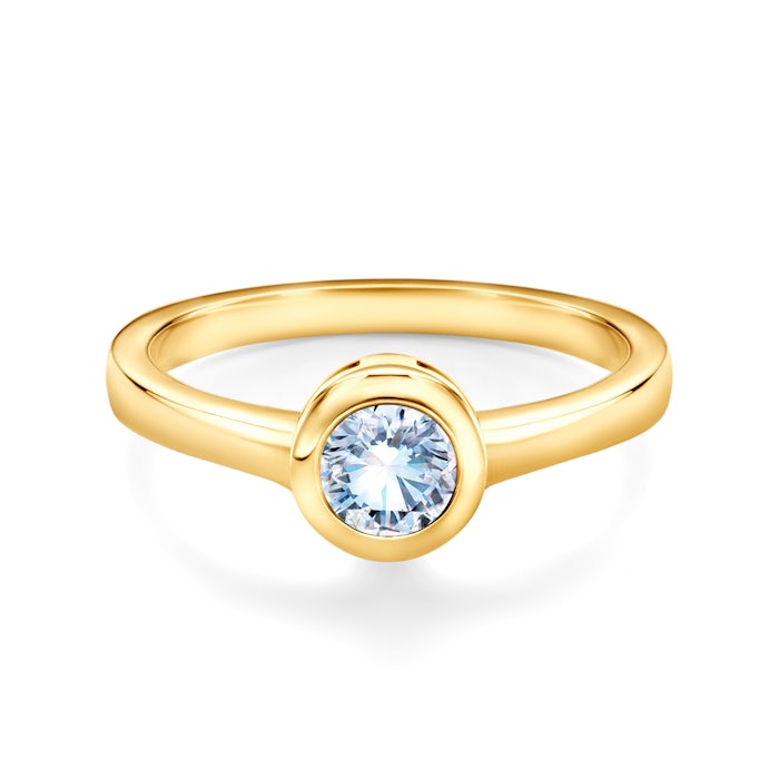 Tension Engagement Ring: gold, diamond