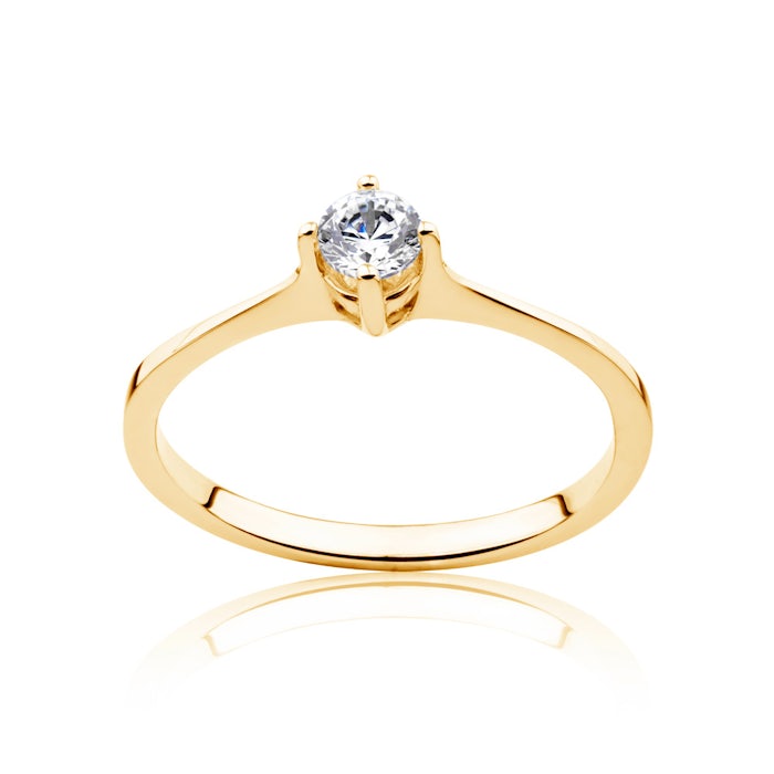 Solitaire Engagement Ring: gold, diamond
