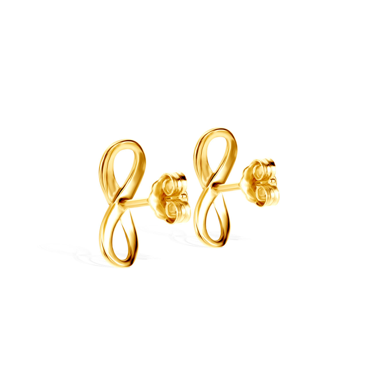 Kolczyki nieskończoność Savicki: srebrne pozłacane - 3