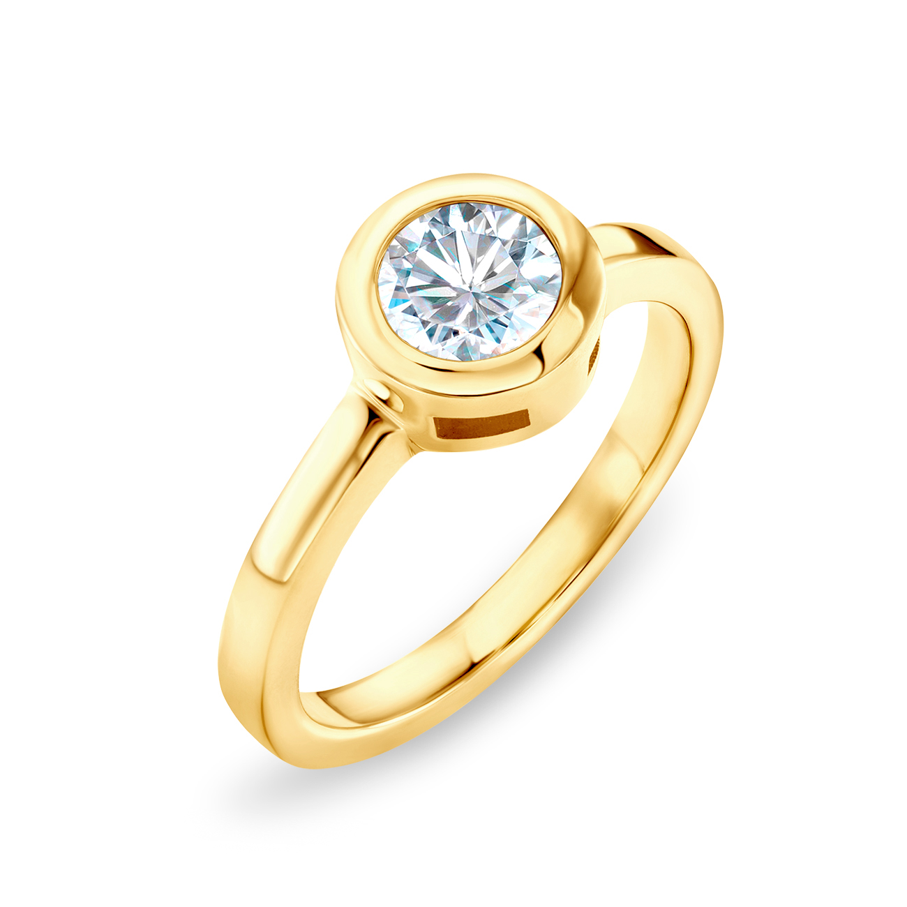 Pierścionek zaręczynowy SAVICKI: złoty, diament - 4