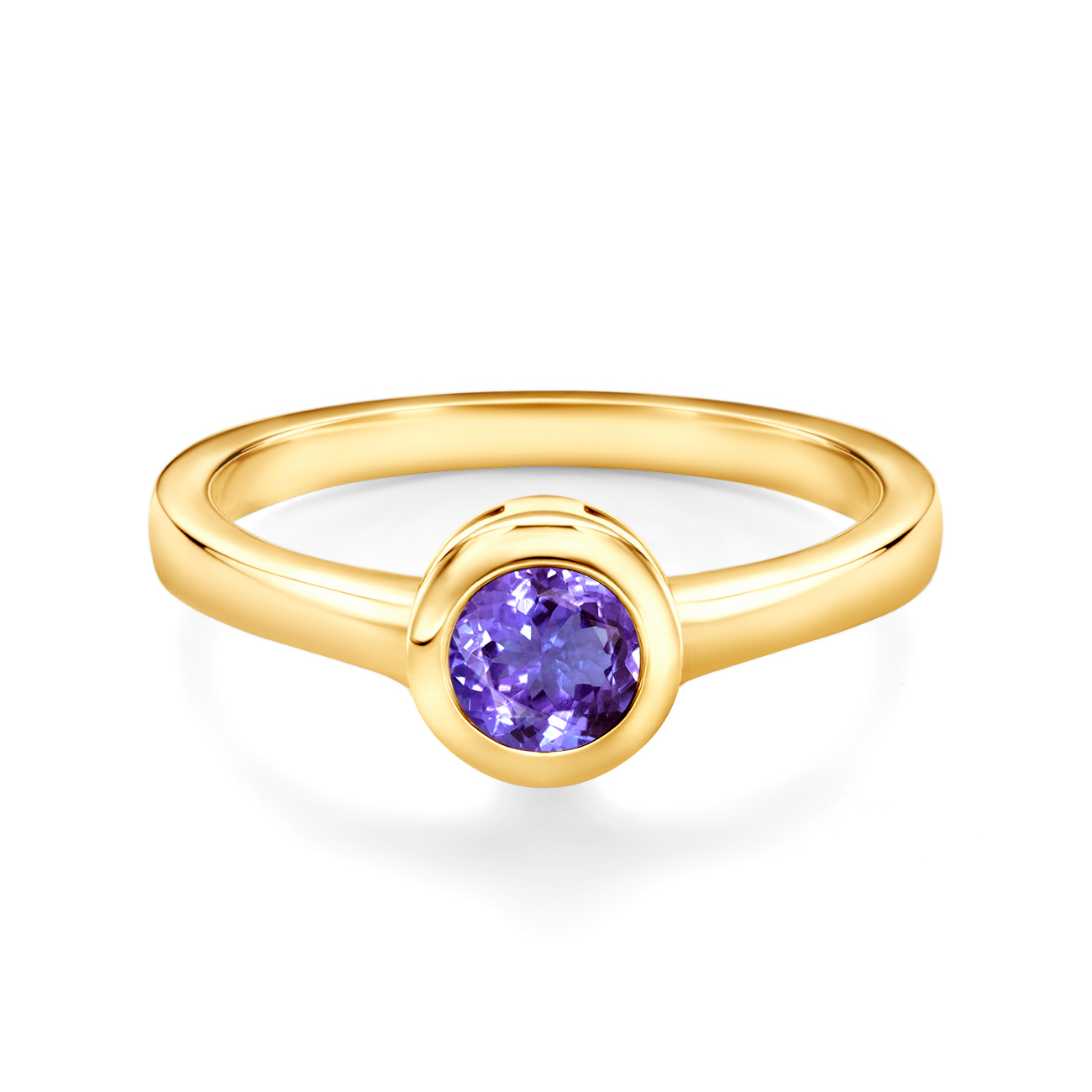 Pierścionek zaręczynowy SAVICKI: złoty, tanzanit