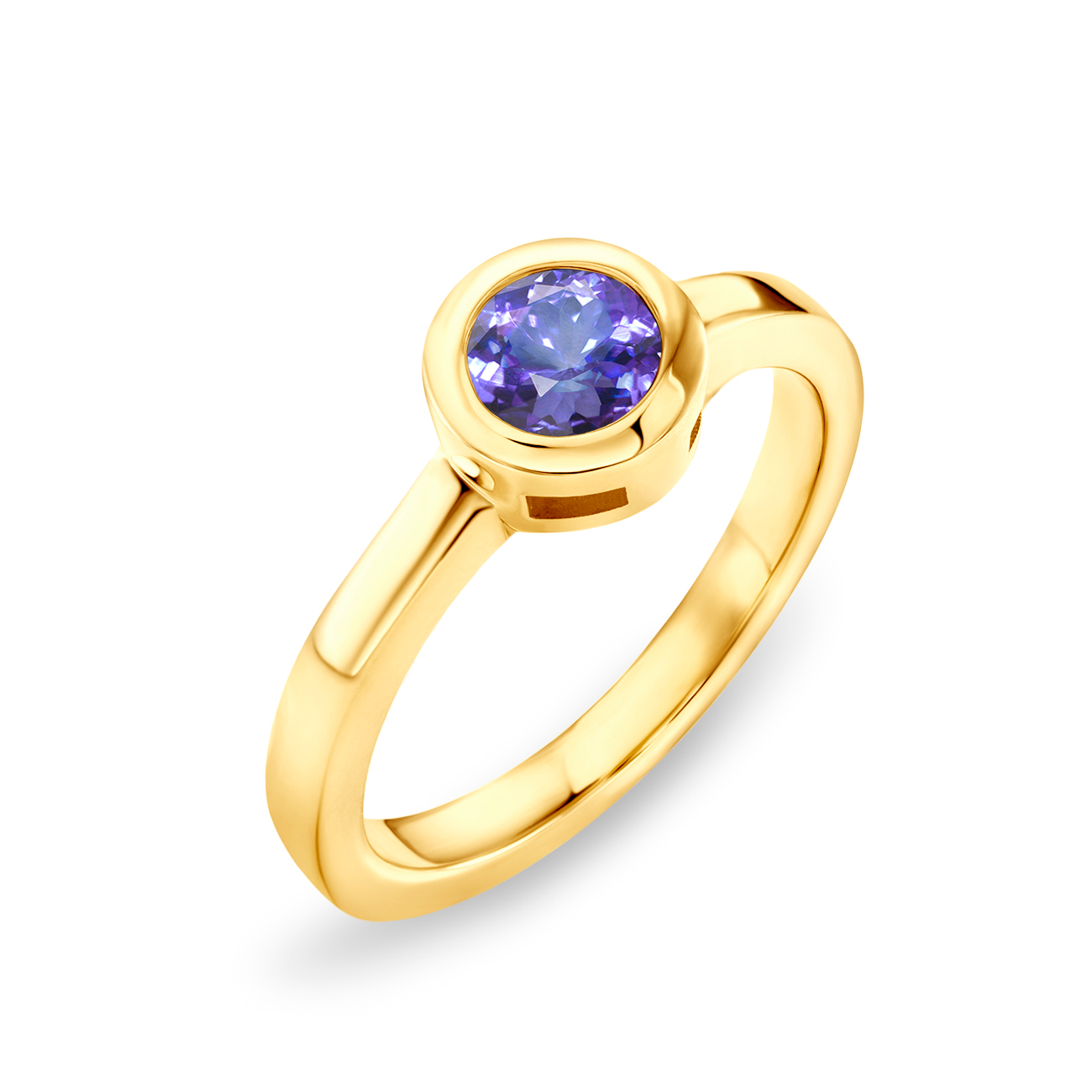 Pierścionek zaręczynowy SAVICKI: złoty, tanzanit