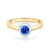 Zásnubný prsteň SAVICKI: dvojfarebné zlato, modrý zafír