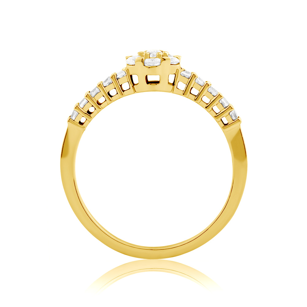 Pierścionek zaręczynowy SAVICKI: złoty, diamenty