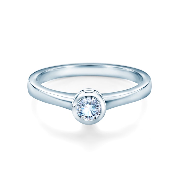 Tension Engagement Ring: white gold, diamond