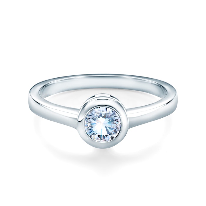 Tension Engagement Ring: platinum, diamond