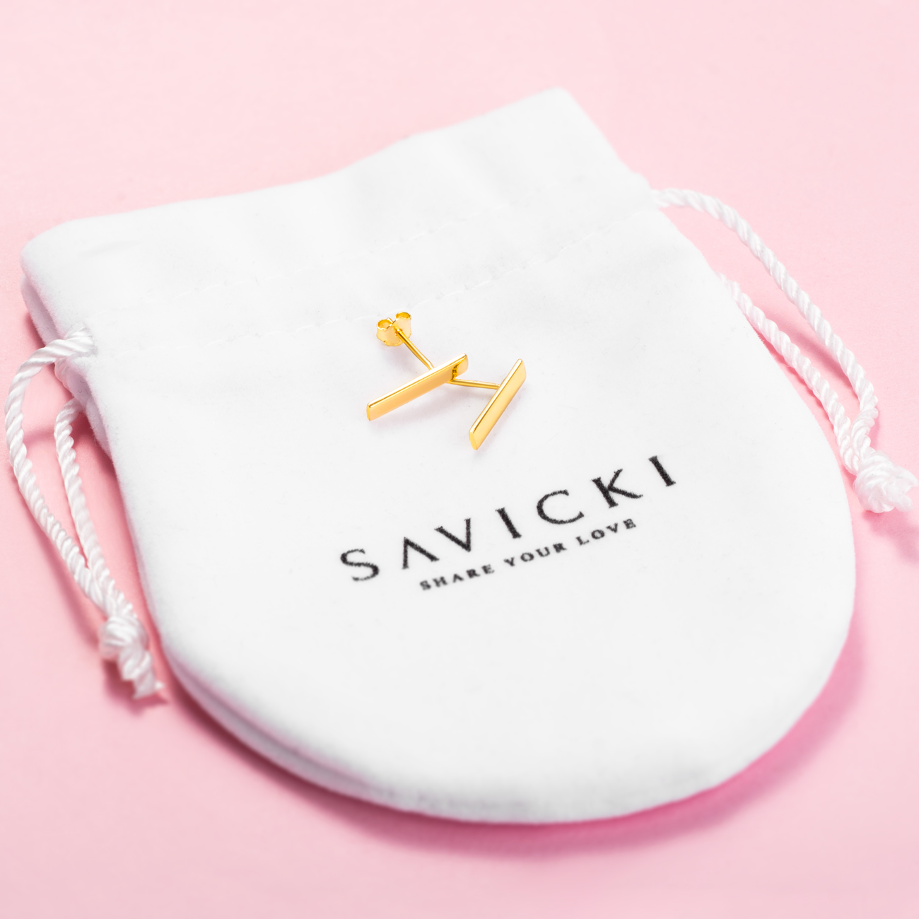 Kolczyki Savicki: srebrne pozłacane - 4