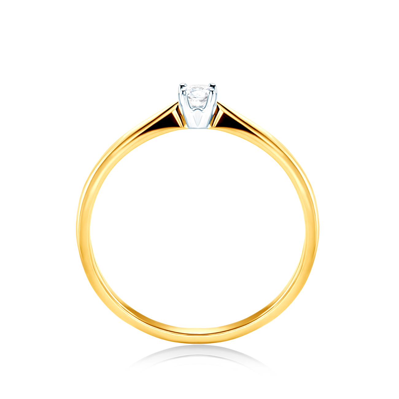 Verlobungsring Savicki: Zweifarbiges Gold, Diamant