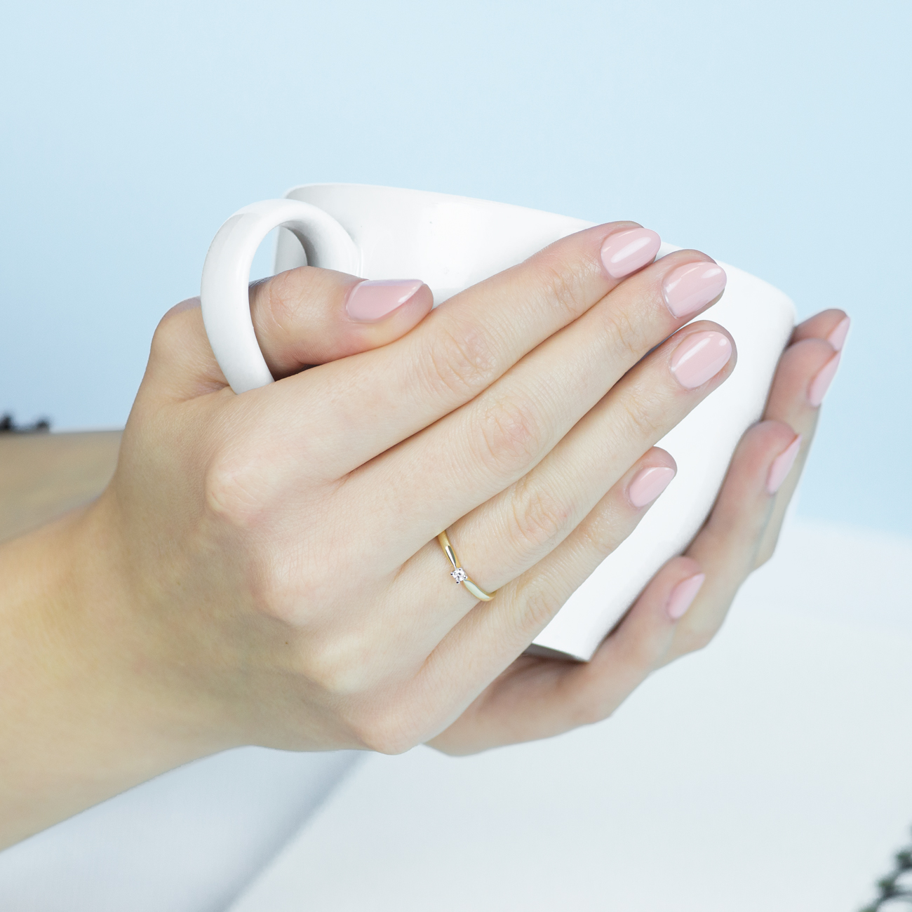 Verlobungsring Savicki: Zweifarbiges Gold, Diamant