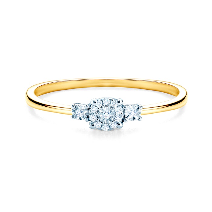 Zásnubný prsteň SAVICKI: dvojfarebné zlato, diamant