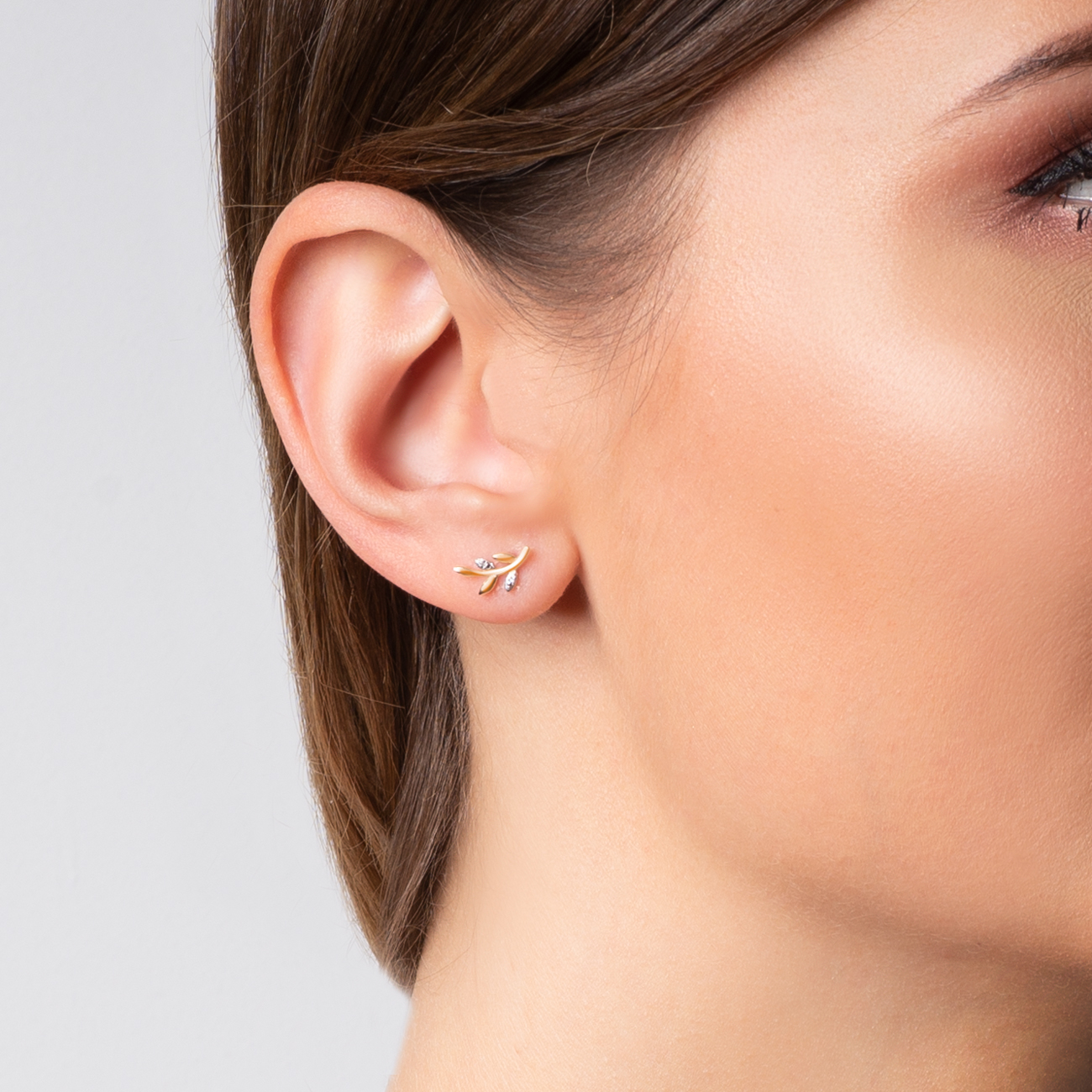 Ohrringe Blatt Savicki: Gold, Diamanten - 4