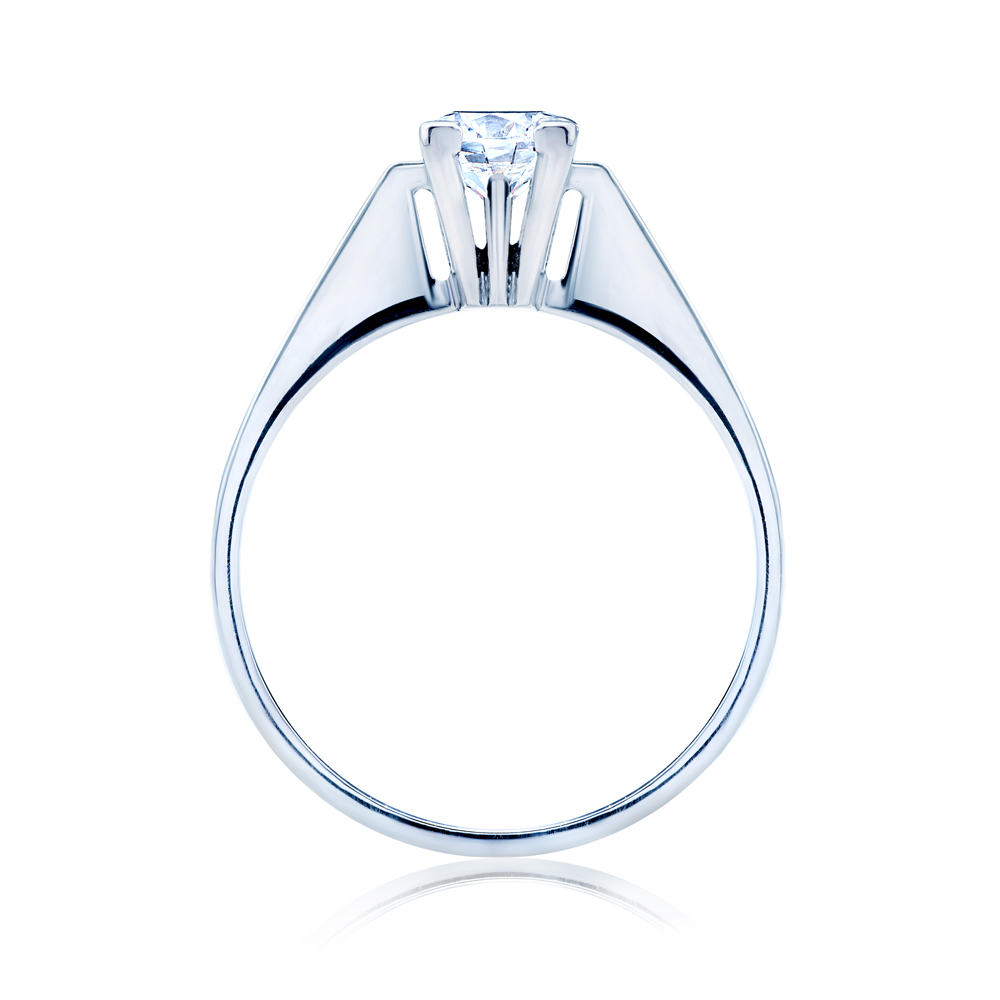 Pierścionek zaręczynowy SAVICKI: białe złoto, diament