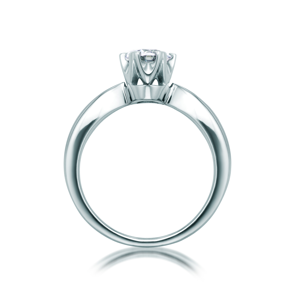 Pierścionek zaręczynowy SAVICKI: białe złoto, diament