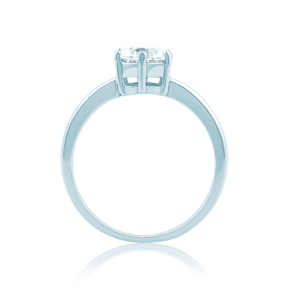 Pierścionek zaręczynowy SAVICKI: białe złoto, diament