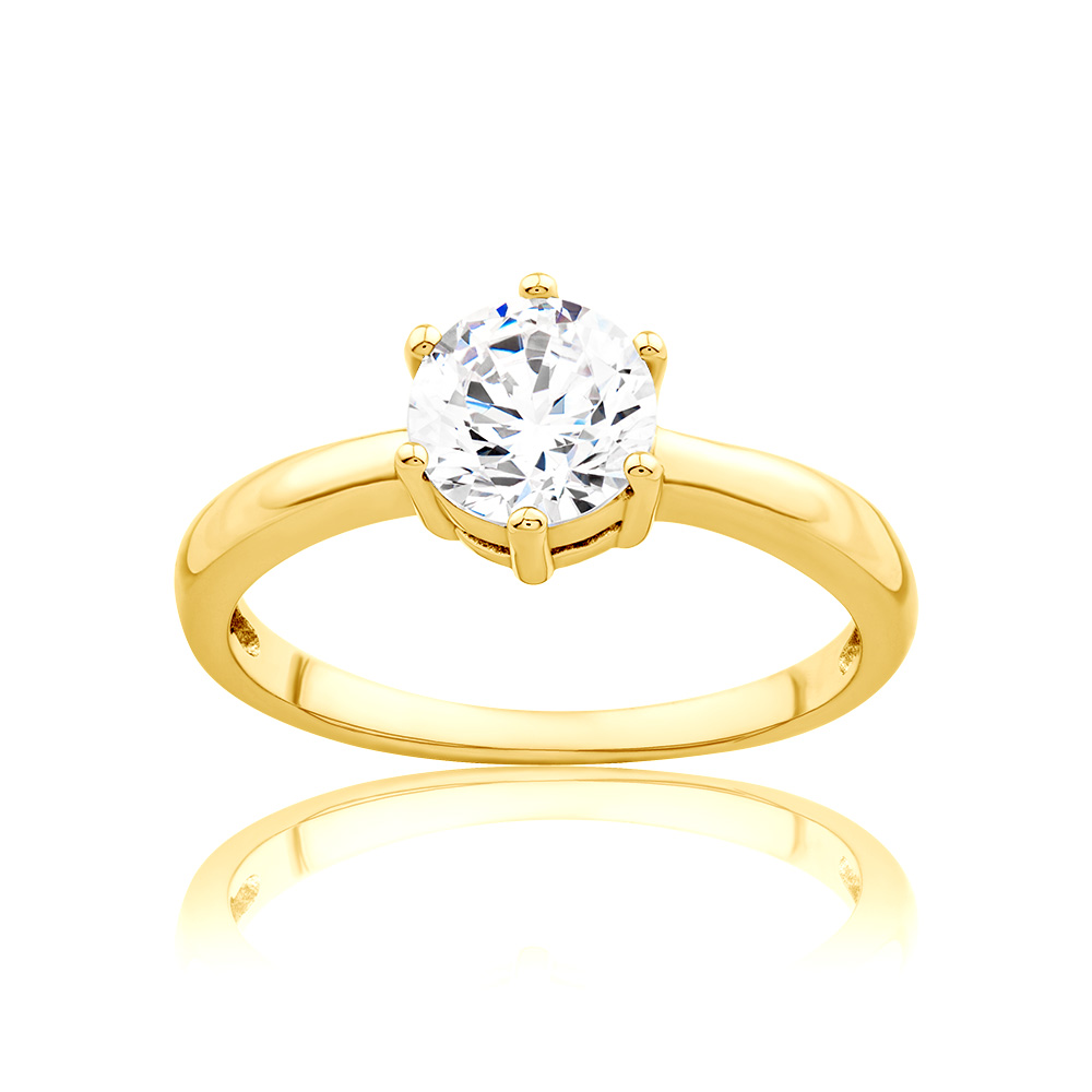 Pierścionek zaręczynowy SAVICKI: złoty, diament