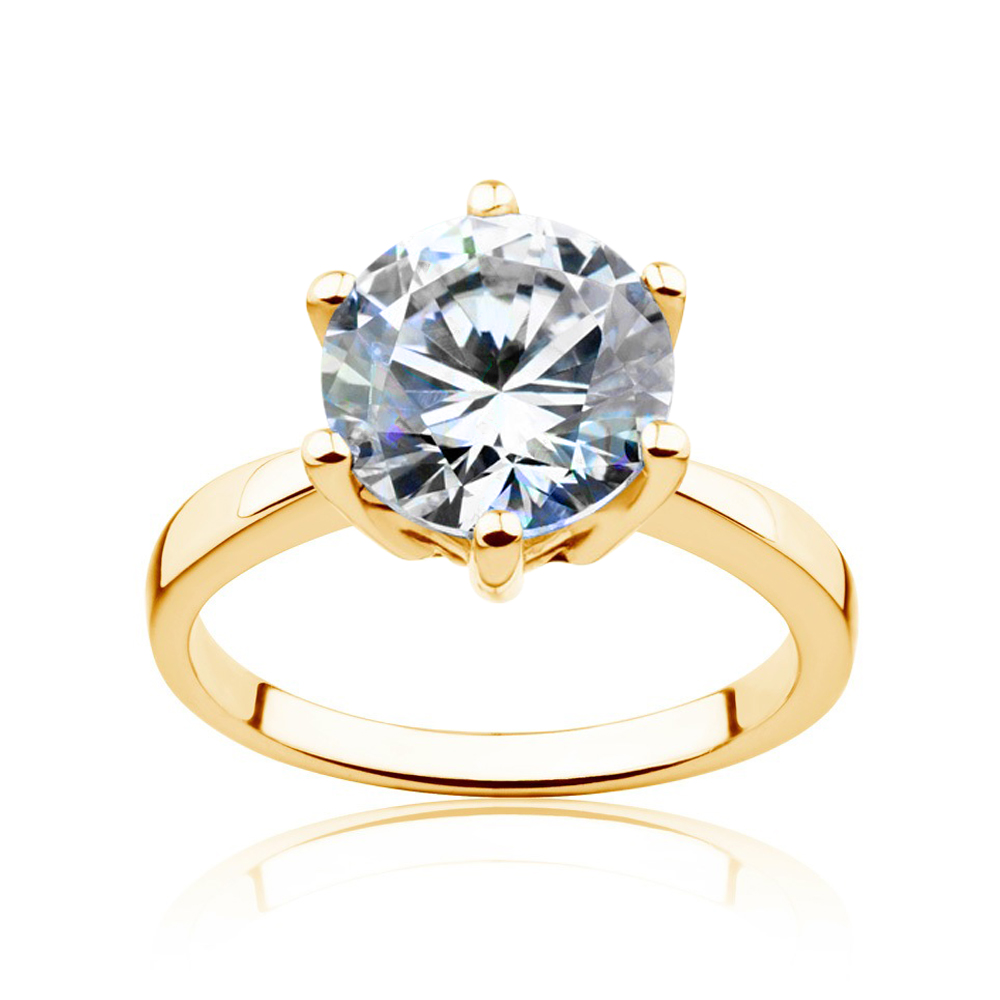 Engagement Ring Solitaire: gold, diamond