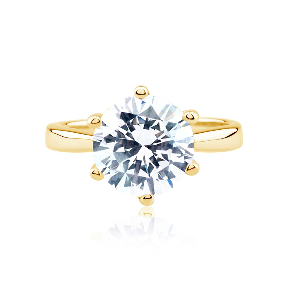 Pierścionek zaręczynowy SAVICKI: złoty, diament