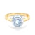 Inel de logodnă SAVICKI: aur bicolor, cu diamant