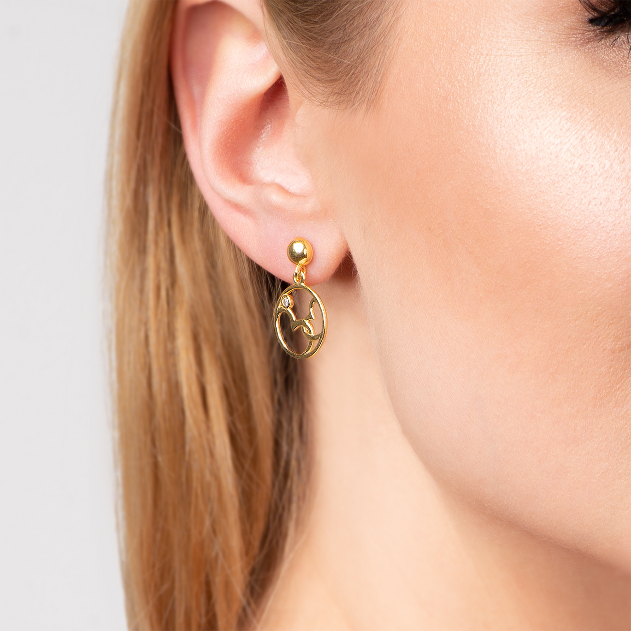 Ohrringe Herzen Savicki: Silber Vergoldet, Zirkonia