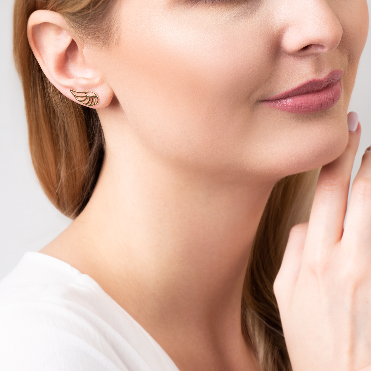 Kolczyki skrzydła Savicki: złote - 5