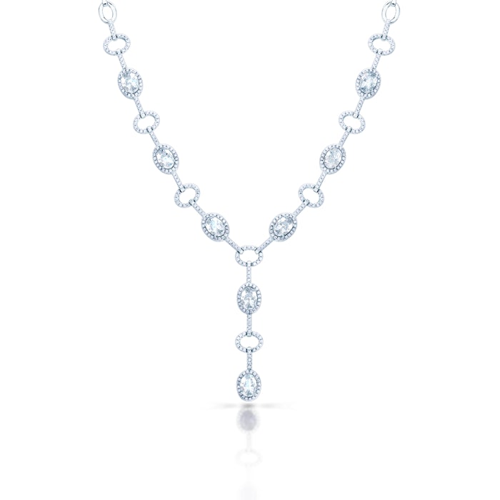 Exkluzivní náhrdelník Swan Lake: bílé zlato, diamanty