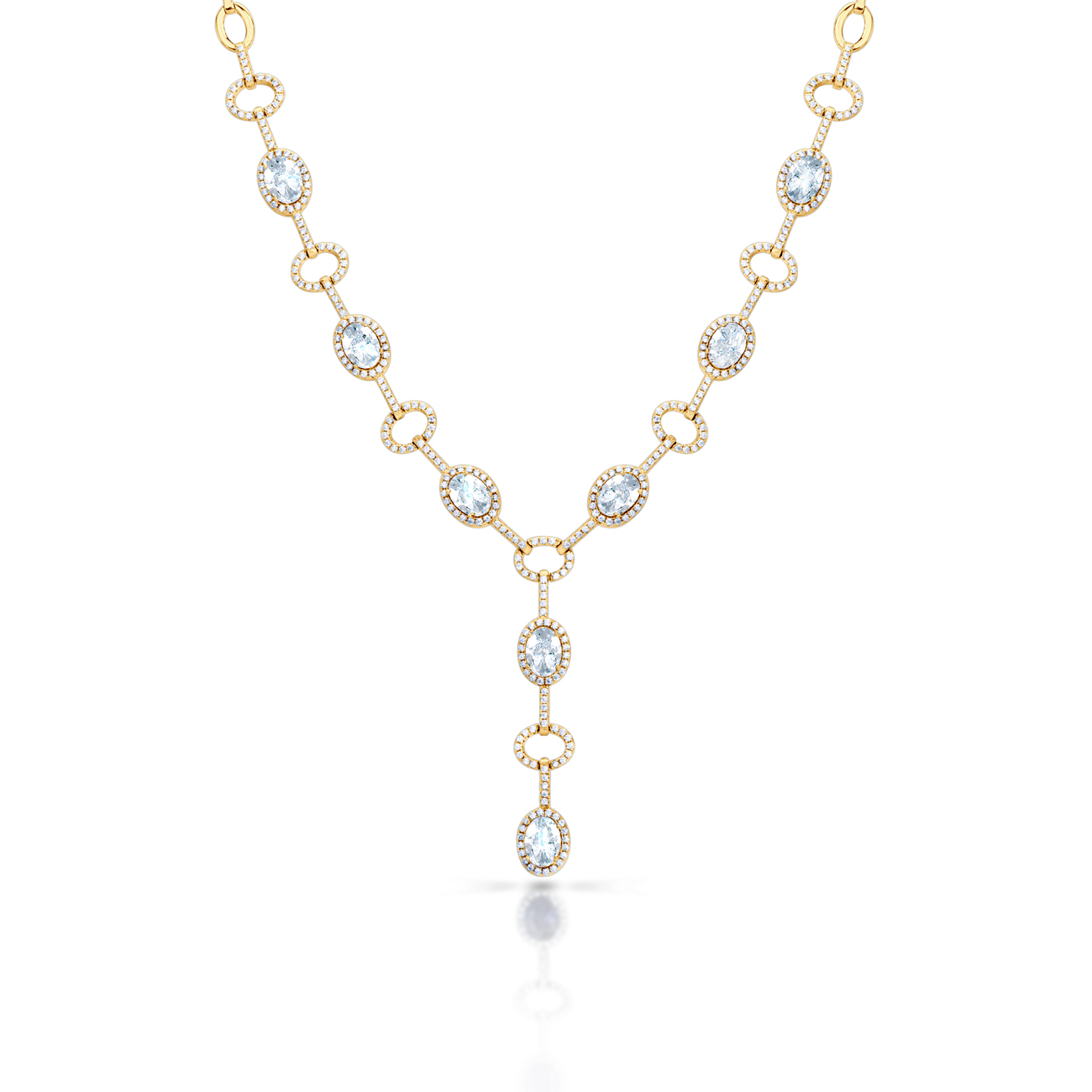 Exkluzivní náhrdelník Swan Lake: žluté zlato, diamanty