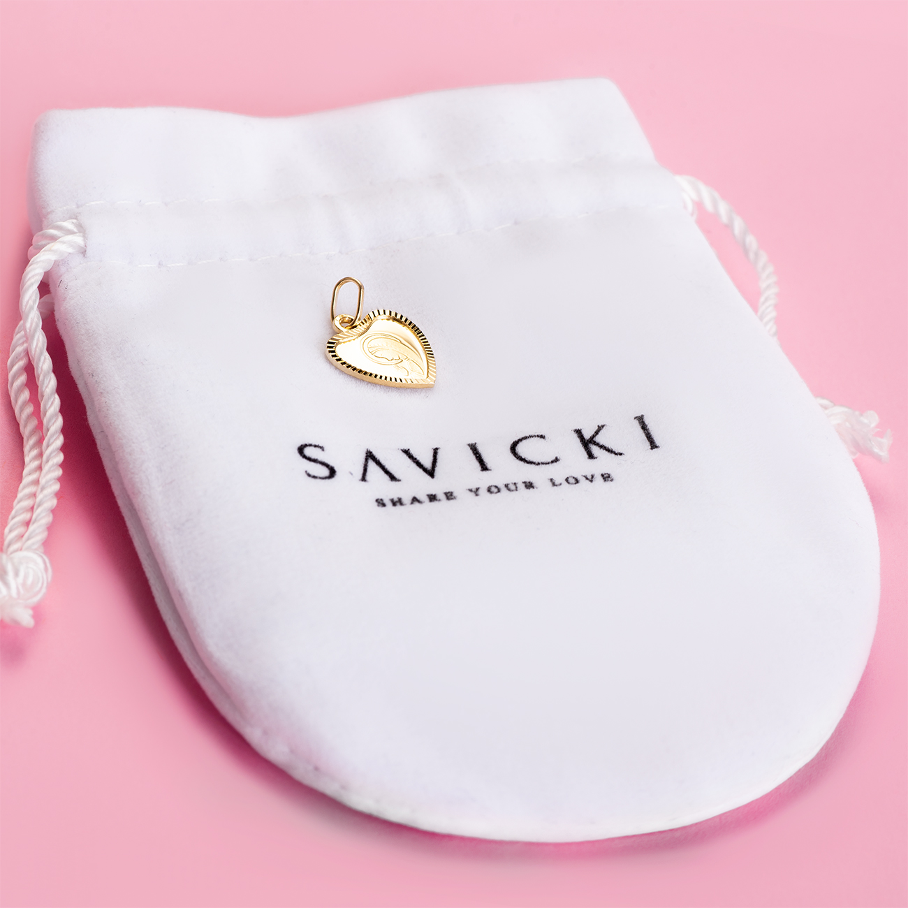 Medalik serce Savicki: złoty - 3