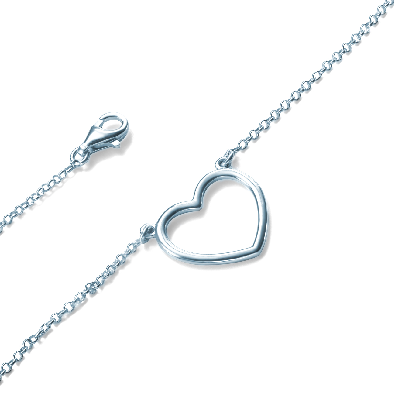 Naszyjnik celebrytka serce Savicki: srebrny - 3