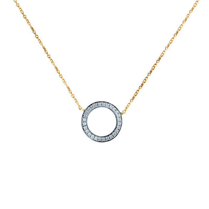 Naszyjnik koło Savicki: złoty, diamenty